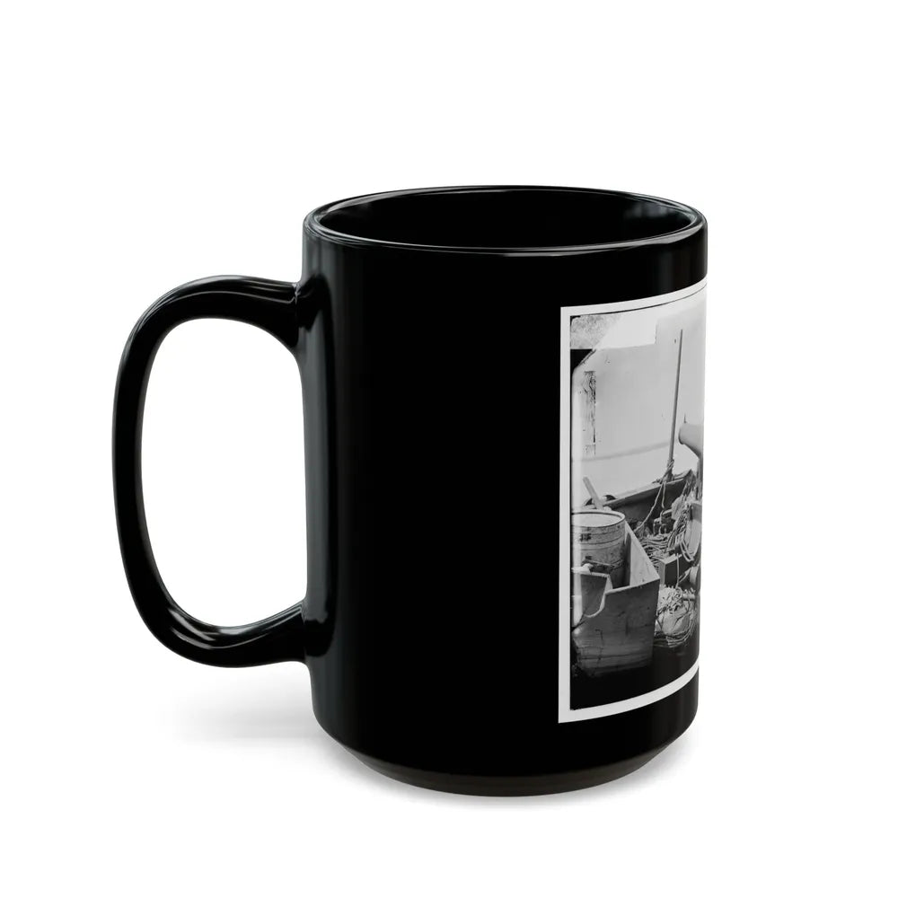 Bow Gun On Confederate Gunboat Teazer, Captured By The Maritanza (U.S. Civil War) Black Coffee Mug-Go Mug Yourself