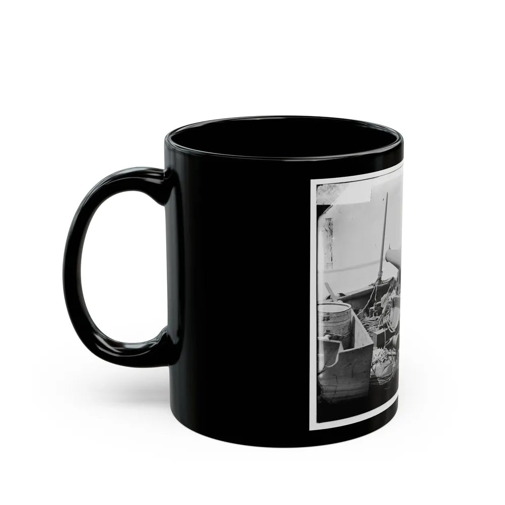 Bow Gun On Confederate Gunboat Teazer, Captured By The Maritanza (U.S. Civil War) Black Coffee Mug-Go Mug Yourself