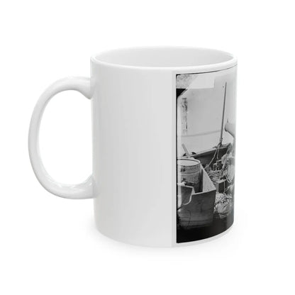 Bow Gun On Confederate Gunboat Teazer, Captured By The Maritanza (U.S. Civil War) White Coffee Mug-Go Mug Yourself