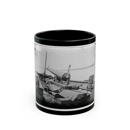Bow Gun On Confederate Gunboat Teazer, Captured By The Maritanza (U.S. Civil War) Black Coffee Mug 11oz - Go Mug Yourself