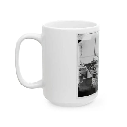 Bow Gun On Confederate Gunboat Teazer, Captured By The Maritanza (U.S. Civil War) White Coffee Mug - Go Mug Yourself
