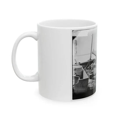 Bow Gun On Confederate Gunboat Teazer, Captured By The Maritanza (U.S. Civil War) White Coffee Mug - Go Mug Yourself