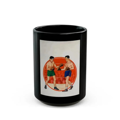 Boxing illustrations (1) - Black Coffee Mug 15oz - Go Mug Yourself