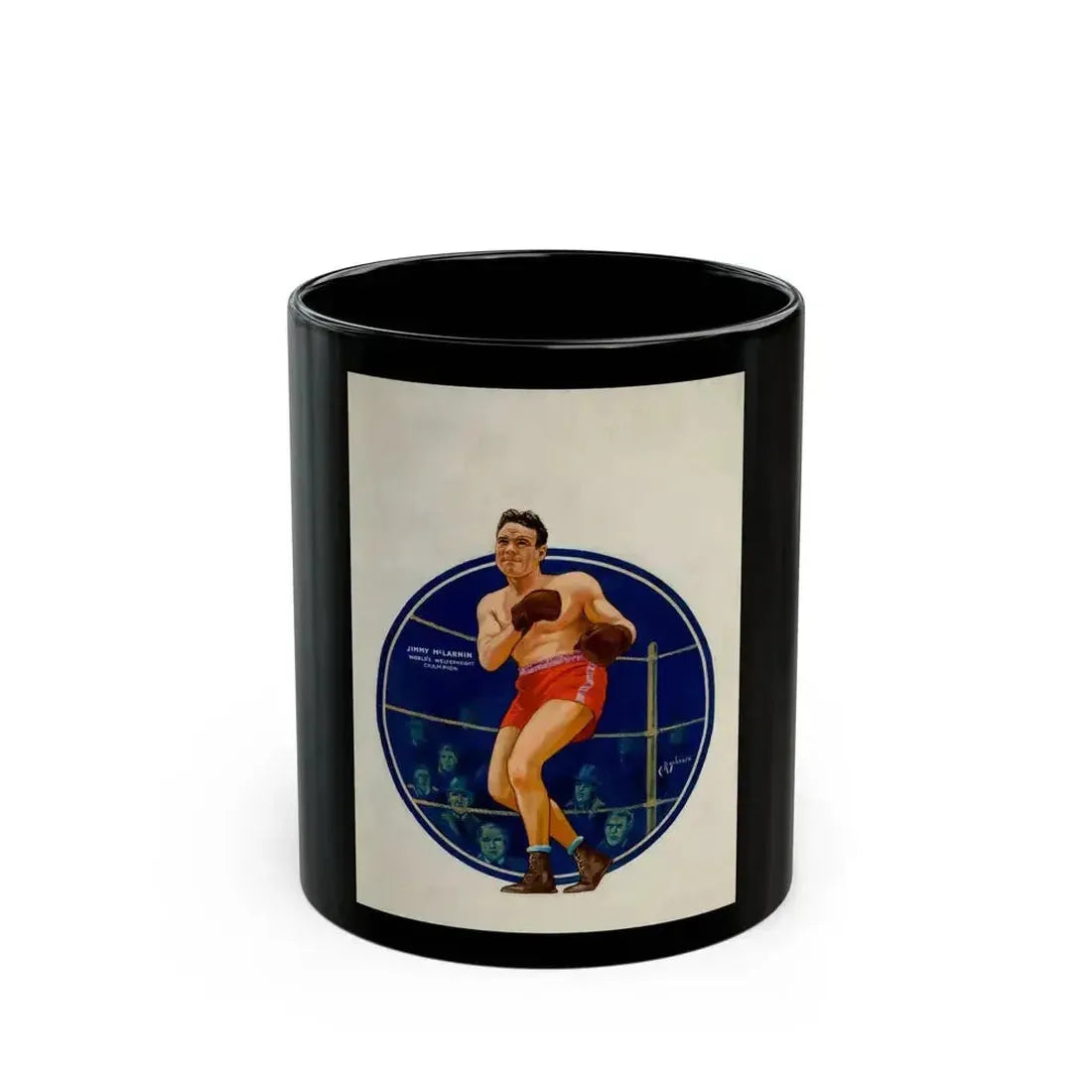 Boxing illustrations (2) - Black Coffee Mug 11oz - Go Mug Yourself