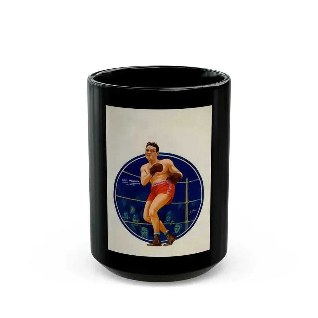 Boxing illustrations (2) - Black Coffee Mug 15oz - Go Mug Yourself