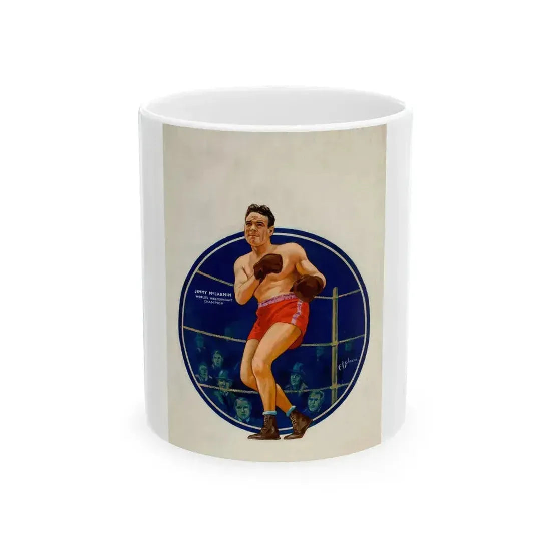 Boxing illustrations (2) - White Coffee Mug 11oz - Go Mug Yourself