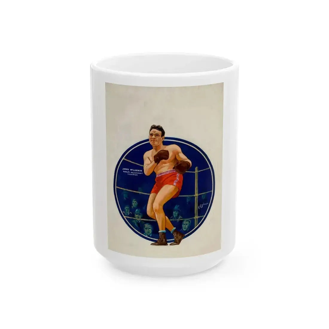 Boxing illustrations (2) - White Coffee Mug 15oz - Go Mug Yourself