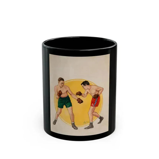 Boxing illustrations (3) - Black Coffee Mug 11oz - Go Mug Yourself