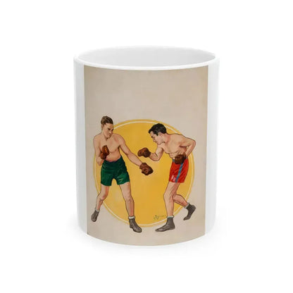 Boxing illustrations (3) - White Coffee Mug 11oz - Go Mug Yourself