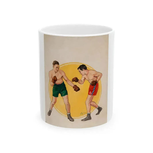 Boxing illustrations (3) - White Coffee Mug 11oz - Go Mug Yourself