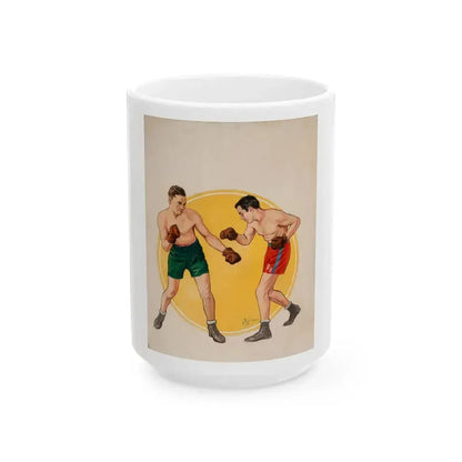 Boxing illustrations (3) - White Coffee Mug 15oz - Go Mug Yourself