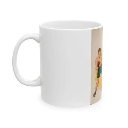 Boxing illustrations (3) - White Coffee Mug - Go Mug Yourself