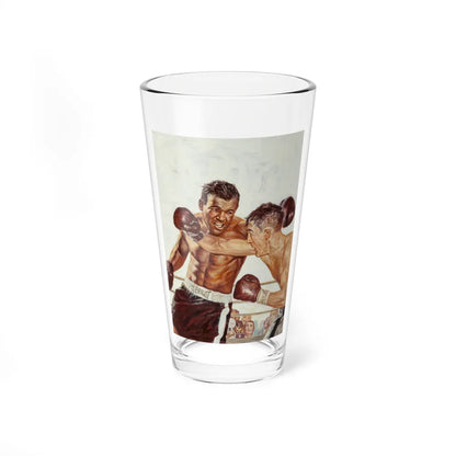 Boxing it Out (Magazine Illustration) Pint Glass 16oz-16oz-Go Mug Yourself