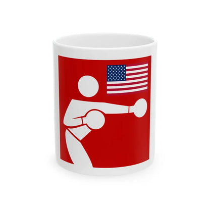 Boxingicon US (United States) White Coffee Mug 11oz - Go Mug Yourself