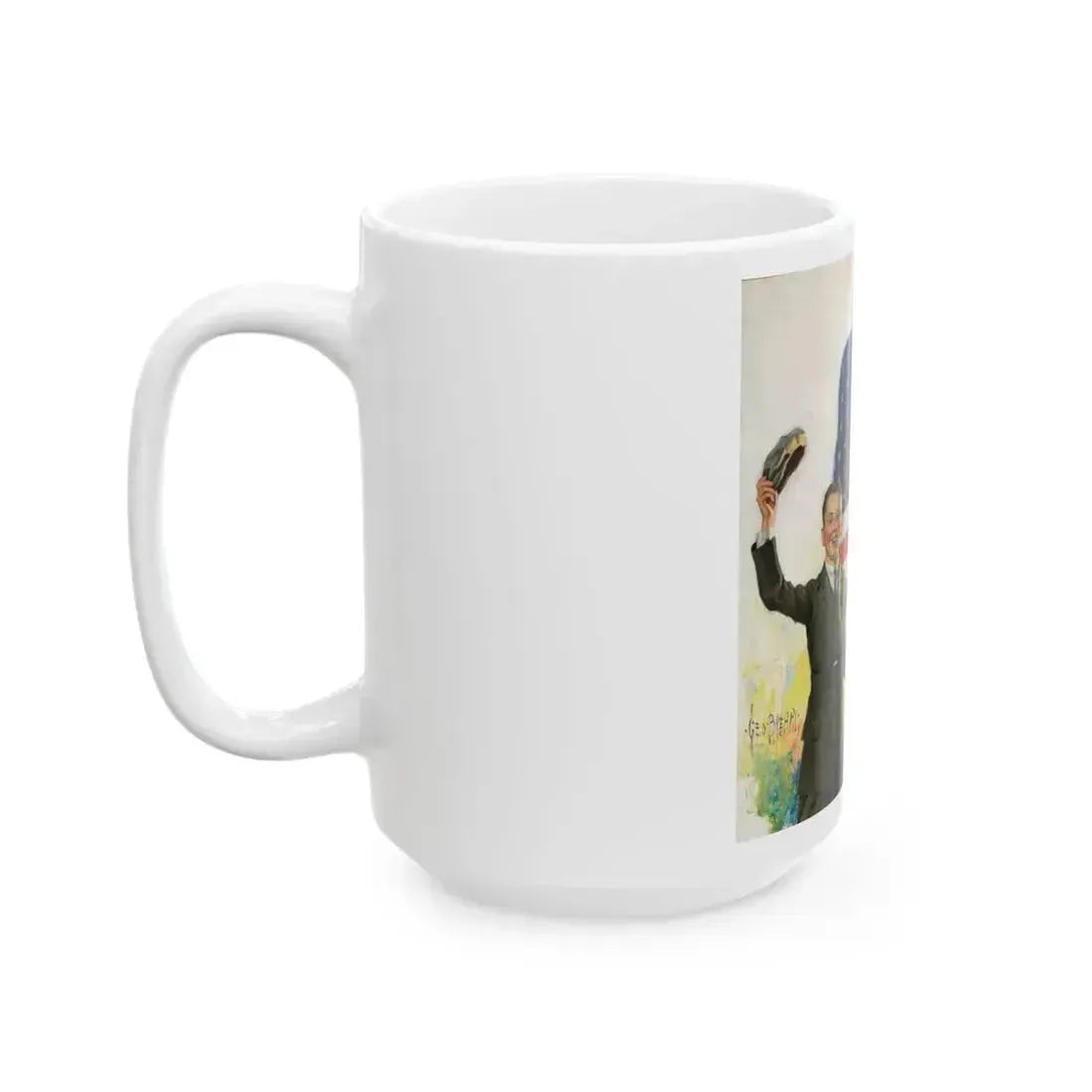 Boy and Girl with American Flag - White Coffee Mug - Go Mug Yourself