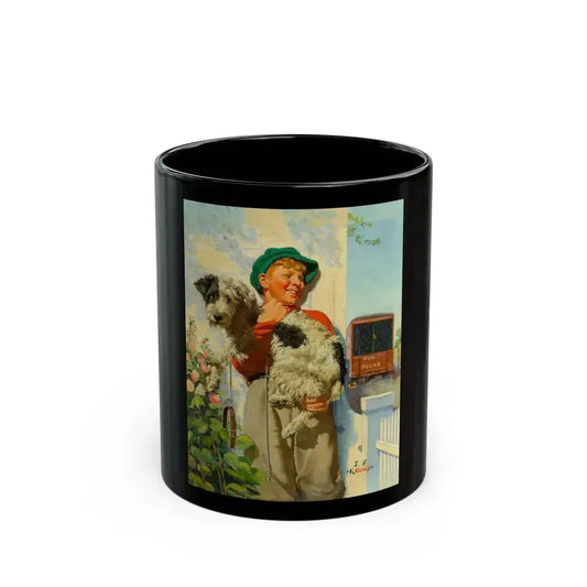 Boy and his Dog, This Week cover, September 6, 1936 - Black Coffee Mug 11oz - Go Mug Yourself
