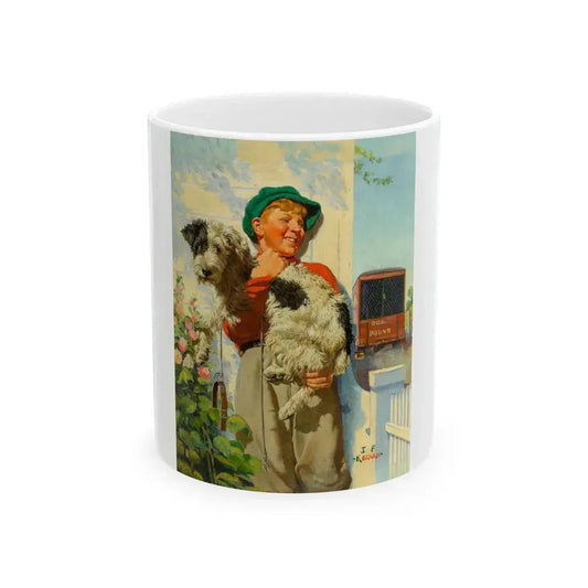 Boy and his Dog, This Week cover, September 6, 1936 - White Coffee Mug 11oz - Go Mug Yourself