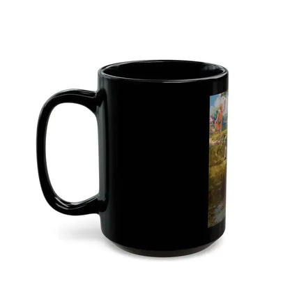 Boy Fishing - Black Coffee Mug - Go Mug Yourself