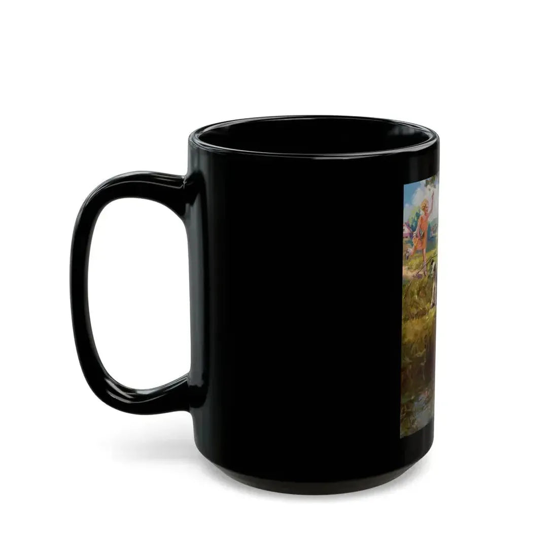 Boy Fishing - Black Coffee Mug - Go Mug Yourself