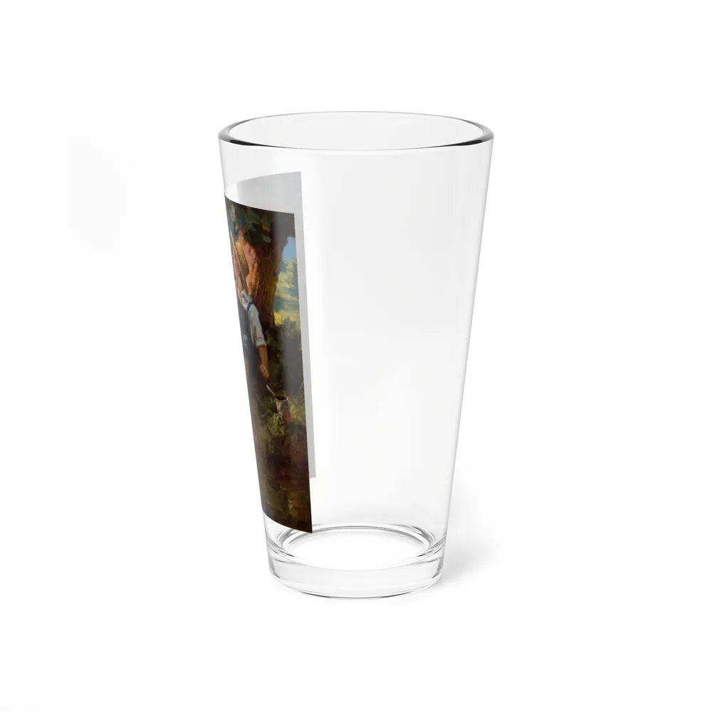 Boy Fishing (Magazine Illustration) Pint Glass 16oz-Go Mug Yourself