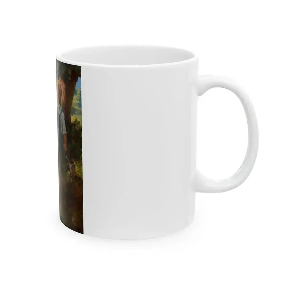 Boy Fishing - White Coffee Mug - Go Mug Yourself