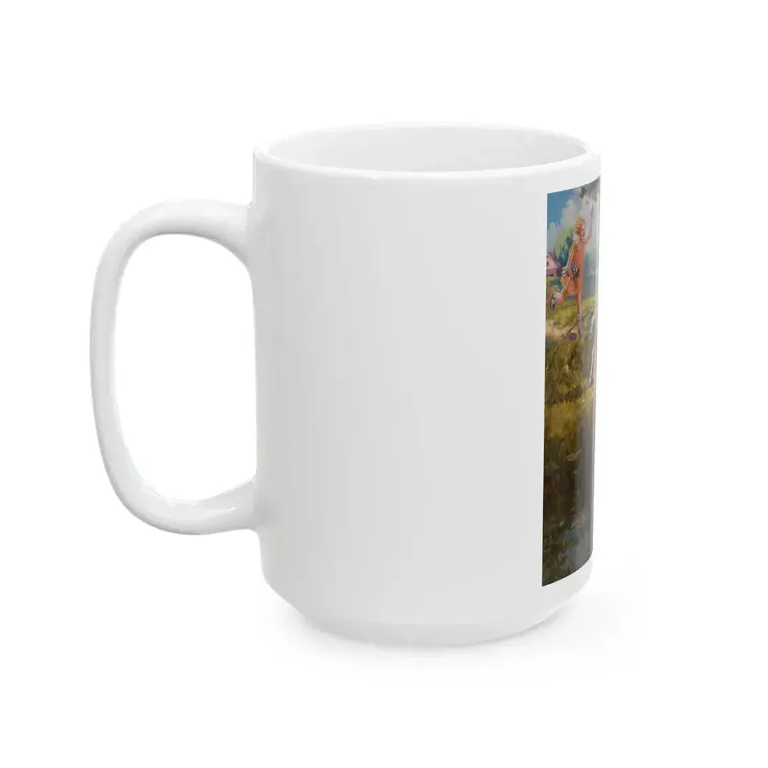 Boy Fishing - White Coffee Mug - Go Mug Yourself