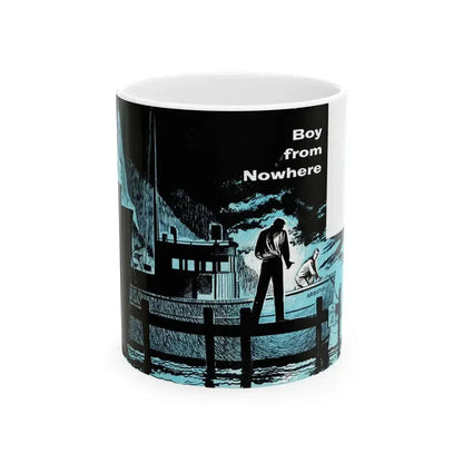 Boy from Nowhere, Bluebook Magazine, March 1954 - White Coffee Mug 11oz - Go Mug Yourself