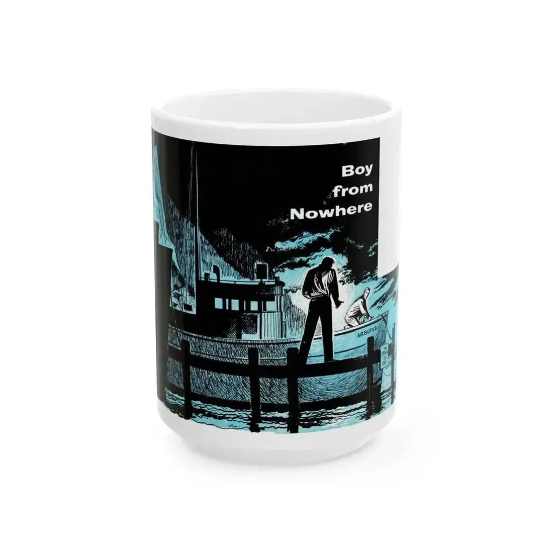 Boy from Nowhere, Bluebook Magazine, March 1954 - White Coffee Mug 15oz - Go Mug Yourself