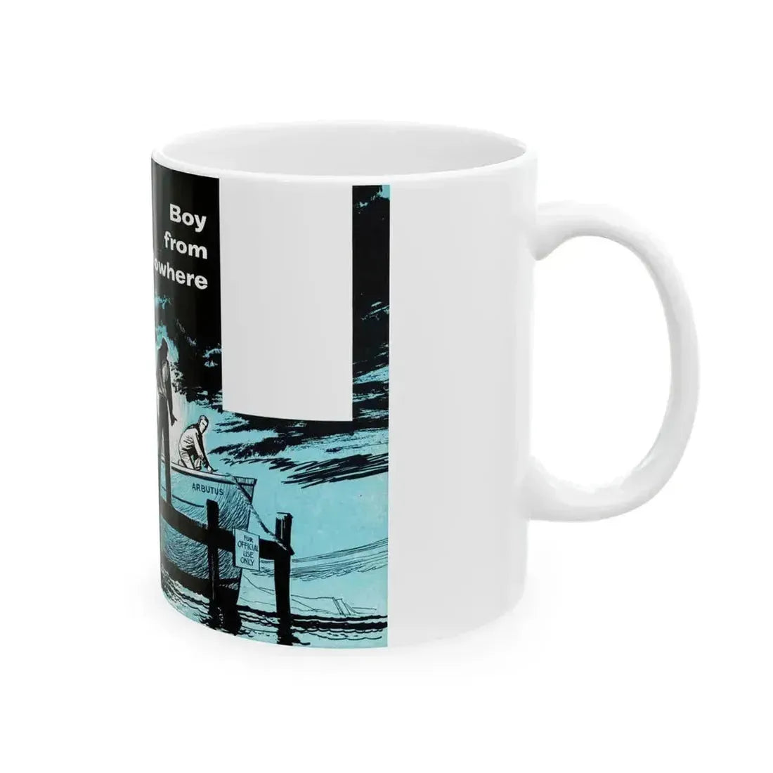 Boy from Nowhere, Bluebook Magazine, March 1954 - White Coffee Mug - Go Mug Yourself