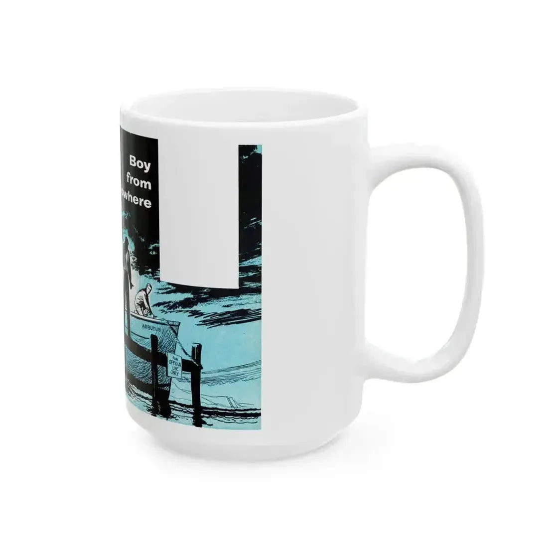 Boy from Nowhere, Bluebook Magazine, March 1954 - White Coffee Mug - Go Mug Yourself