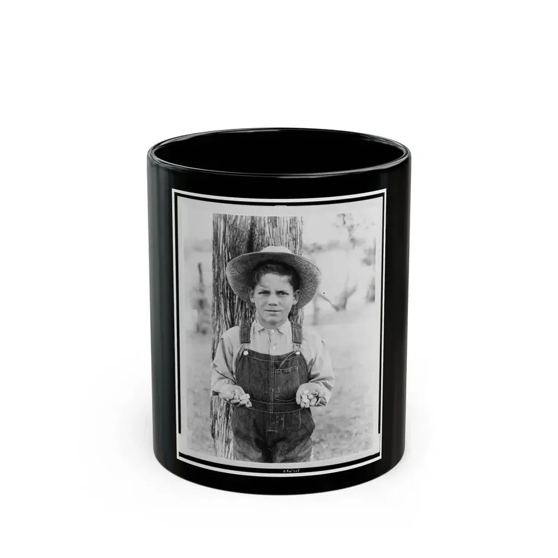 Boy Holding Union And Confederate Bullets, Perryville Battlefield, Perryville, Boyle County, Kentucky (U.S. Civil War) Black Coffee Mug 11oz - Go Mug Yourself