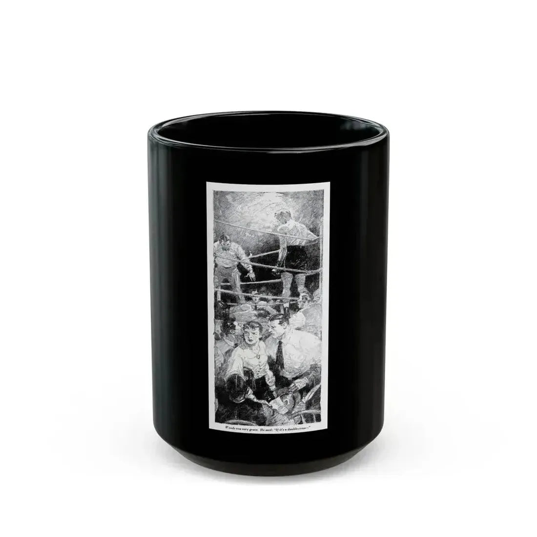 Boy In A Hurry (1), Blue Book Magazine, February 1946 - Black Coffee Mug 15oz - Go Mug Yourself