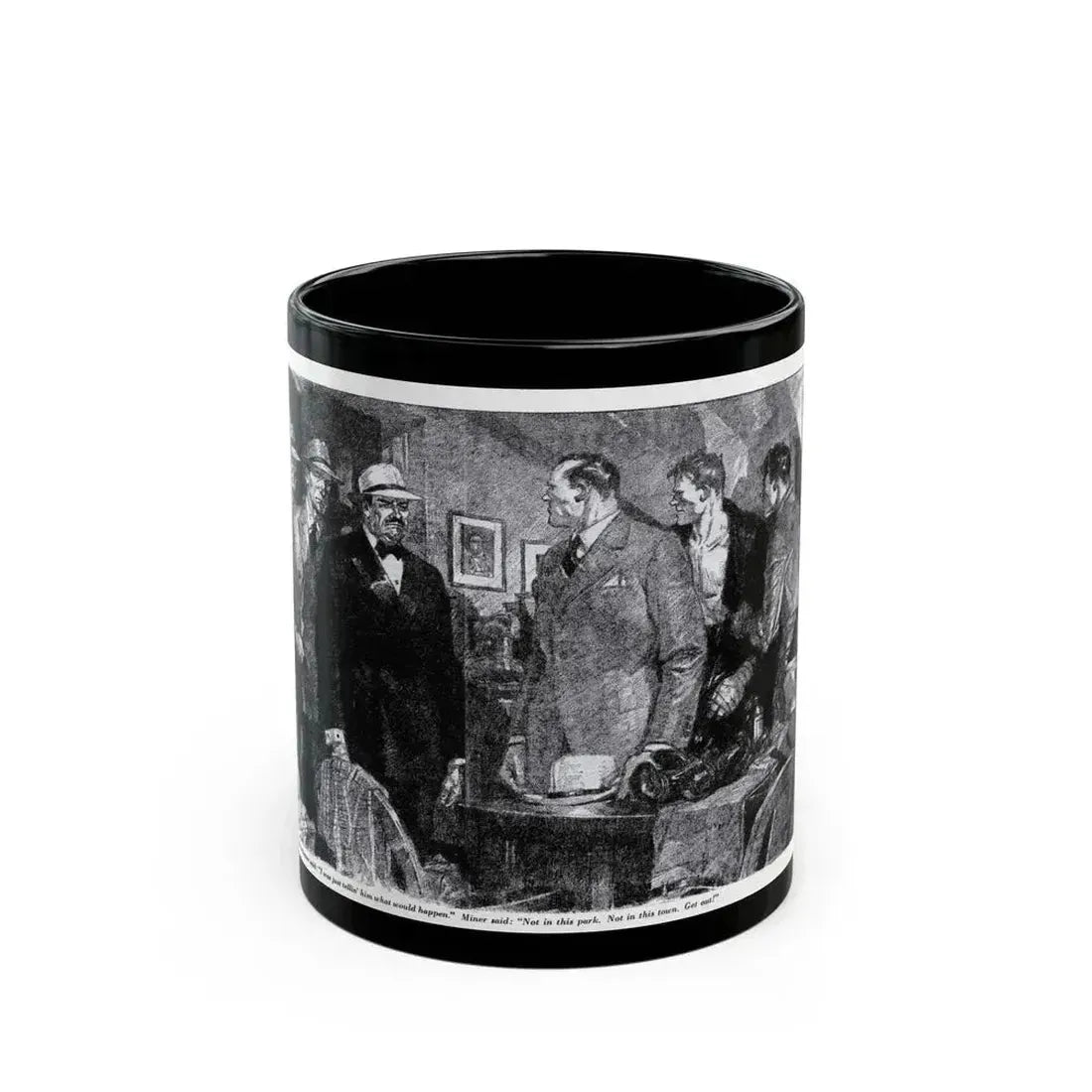 Boy In A Hurry (2), Blue Book Magazine, February 1946 - Black Coffee Mug 11oz - Go Mug Yourself