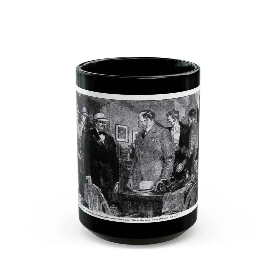 Boy In A Hurry (2), Blue Book Magazine, February 1946 - Black Coffee Mug 15oz - Go Mug Yourself