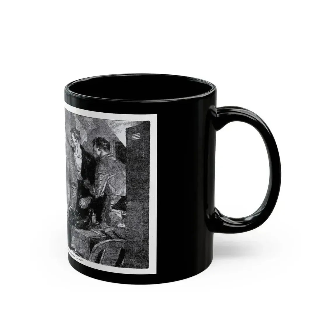 Boy In A Hurry (2), Blue Book Magazine, February 1946 - Black Coffee Mug - Go Mug Yourself