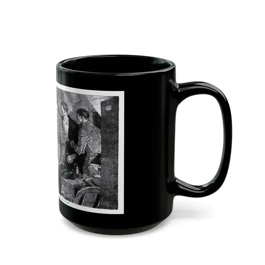 Boy In A Hurry (2), Blue Book Magazine, February 1946 - Black Coffee Mug - Go Mug Yourself