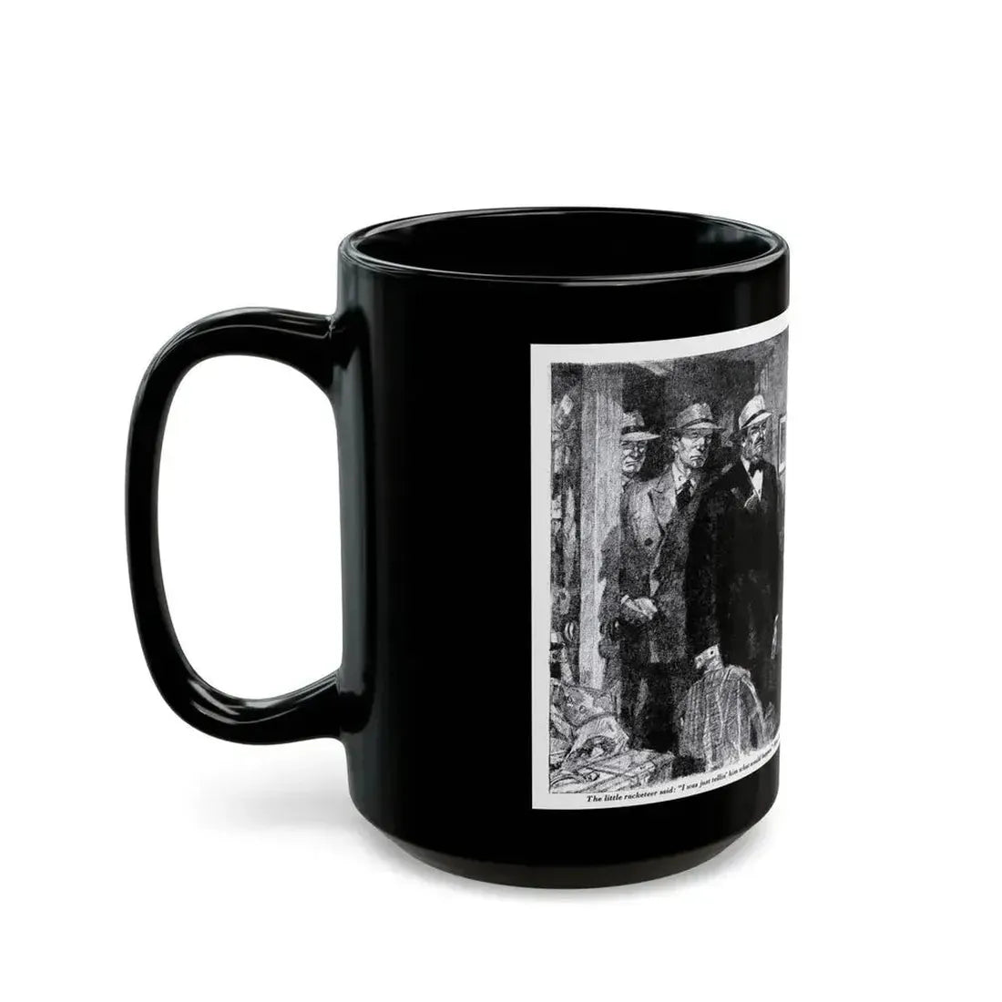 Boy In A Hurry (2), Blue Book Magazine, February 1946 - Black Coffee Mug - Go Mug Yourself