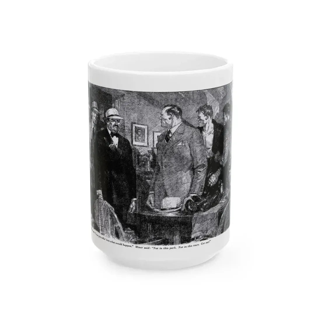 Boy In A Hurry (2), Blue Book Magazine, February 1946 - White Coffee Mug 15oz - Go Mug Yourself