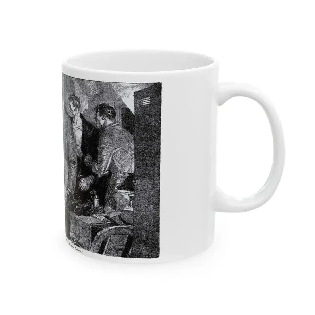 Boy In A Hurry (2), Blue Book Magazine, February 1946 - White Coffee Mug - Go Mug Yourself