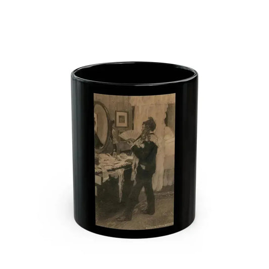Boy Playing Dress-Up, story illustration - Black Coffee Mug 11oz - Go Mug Yourself
