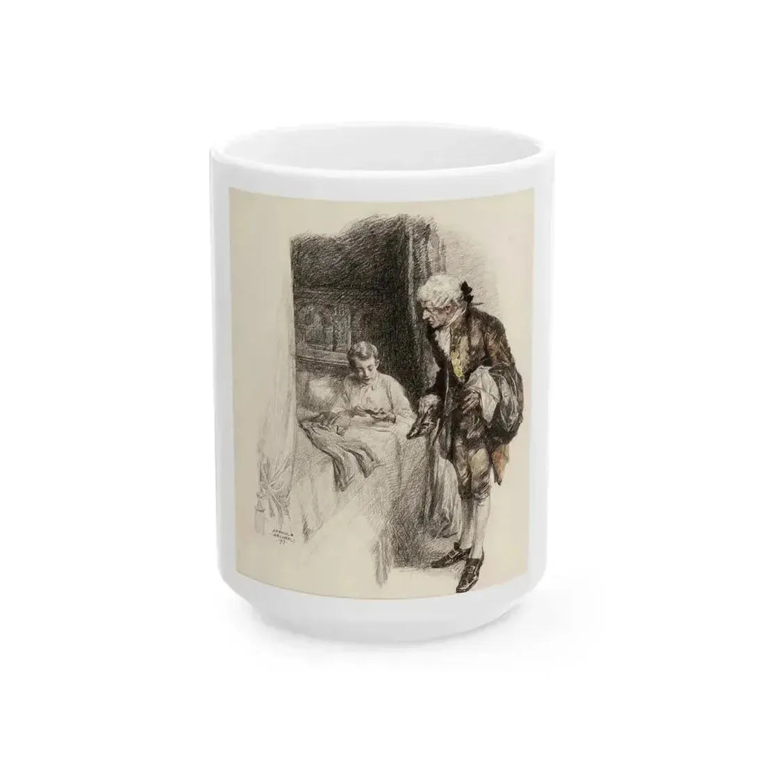 Boy Ruler and Servant (1917) - White Coffee Mug 15oz - Go Mug Yourself