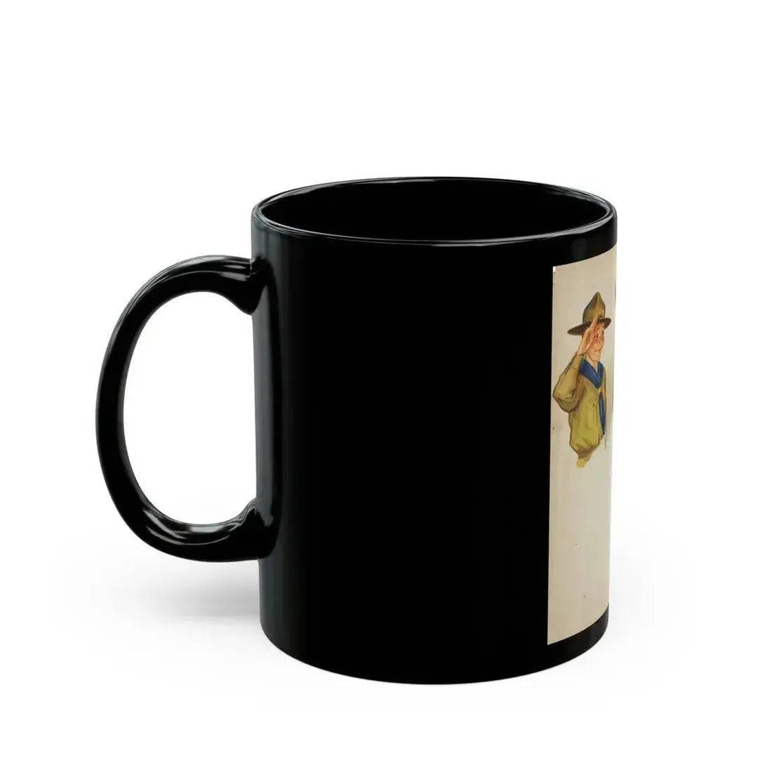 Boy Scout Illustration - Black Coffee Mug - Go Mug Yourself