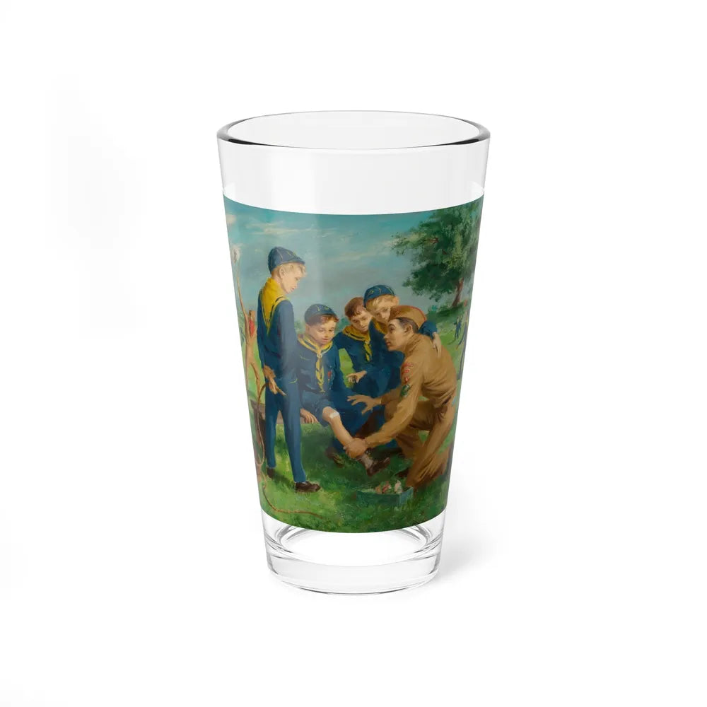 Boy Scouts - A Learning Opportunity (Magazine Illustration) Pint Glass 16oz-16oz-Go Mug Yourself