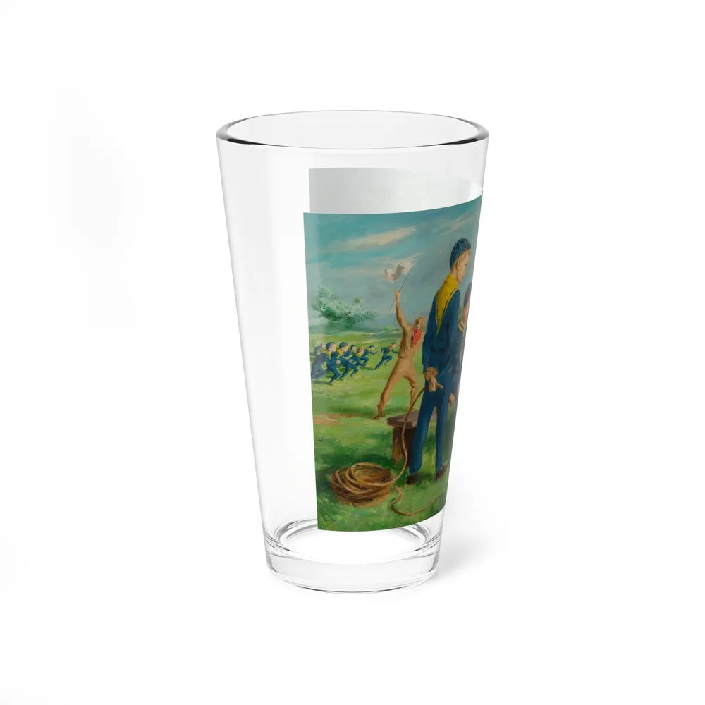 Boy Scouts - A Learning Opportunity (Magazine Illustration) Pint Glass 16oz-Go Mug Yourself