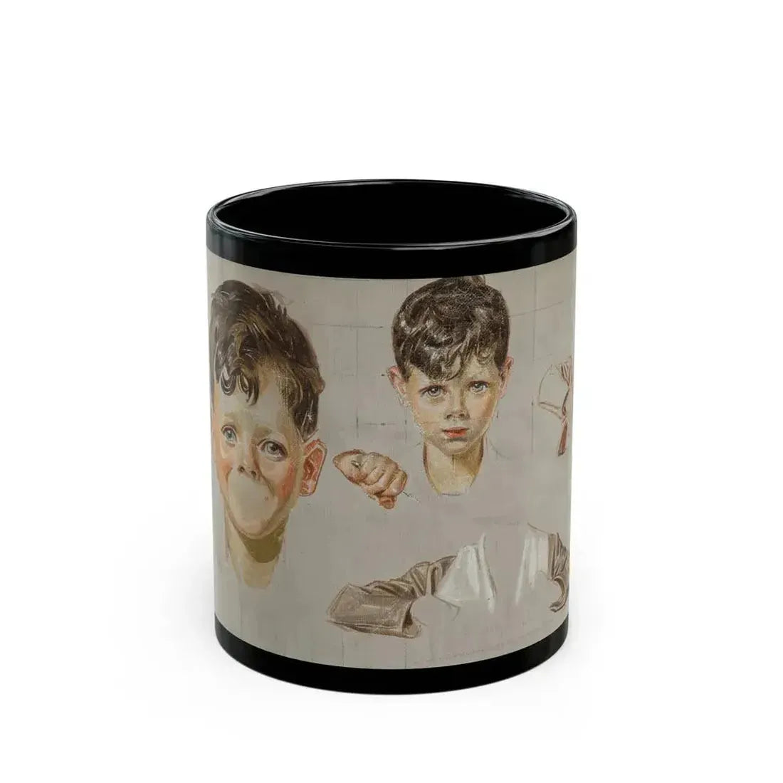 Boy study - Black Coffee Mug 11oz - Go Mug Yourself