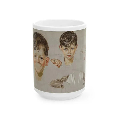 Boy study - White Coffee Mug 15oz - Go Mug Yourself