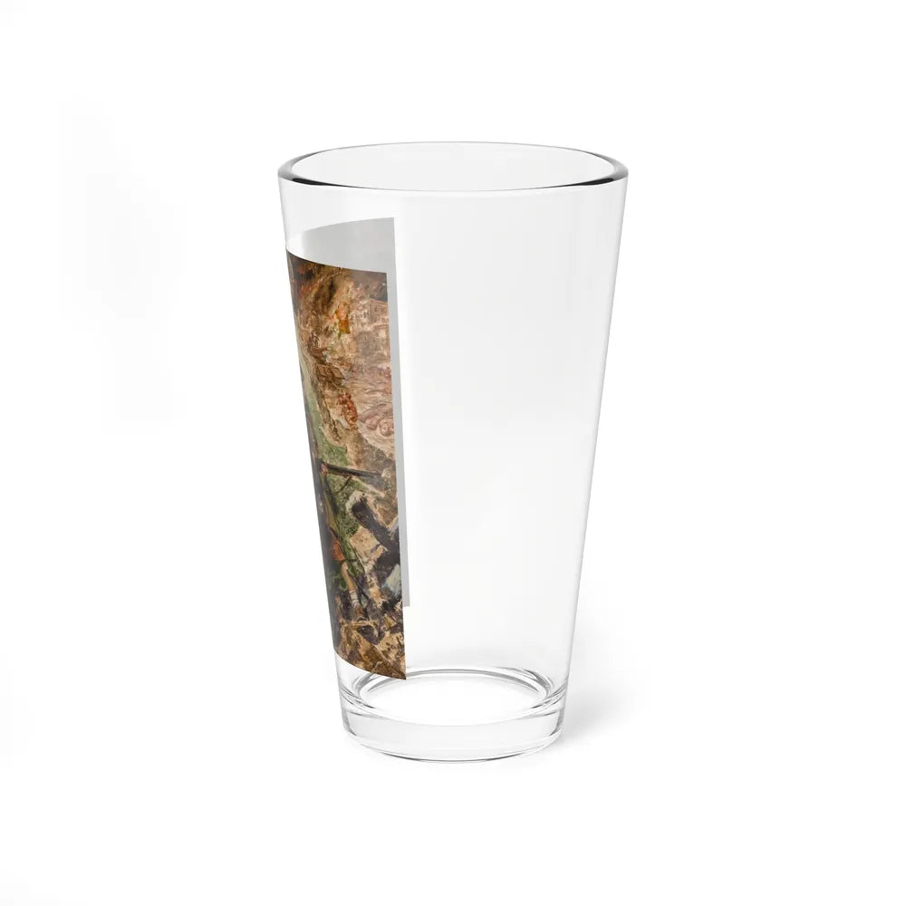 Boy with Molotov Cocktail, Russia Invades Germany (Magazine Illustration) Pint Glass 16oz-Go Mug Yourself