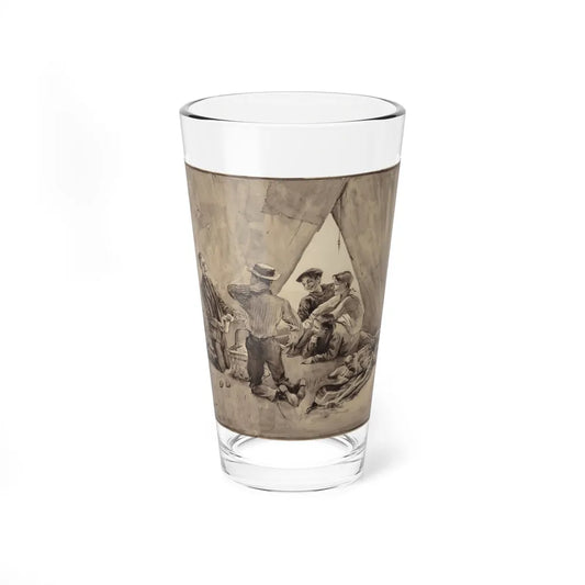 Boys and their Tents, 1894 (Magazine Illustration) Pint Glass 16oz-16oz-Go Mug Yourself