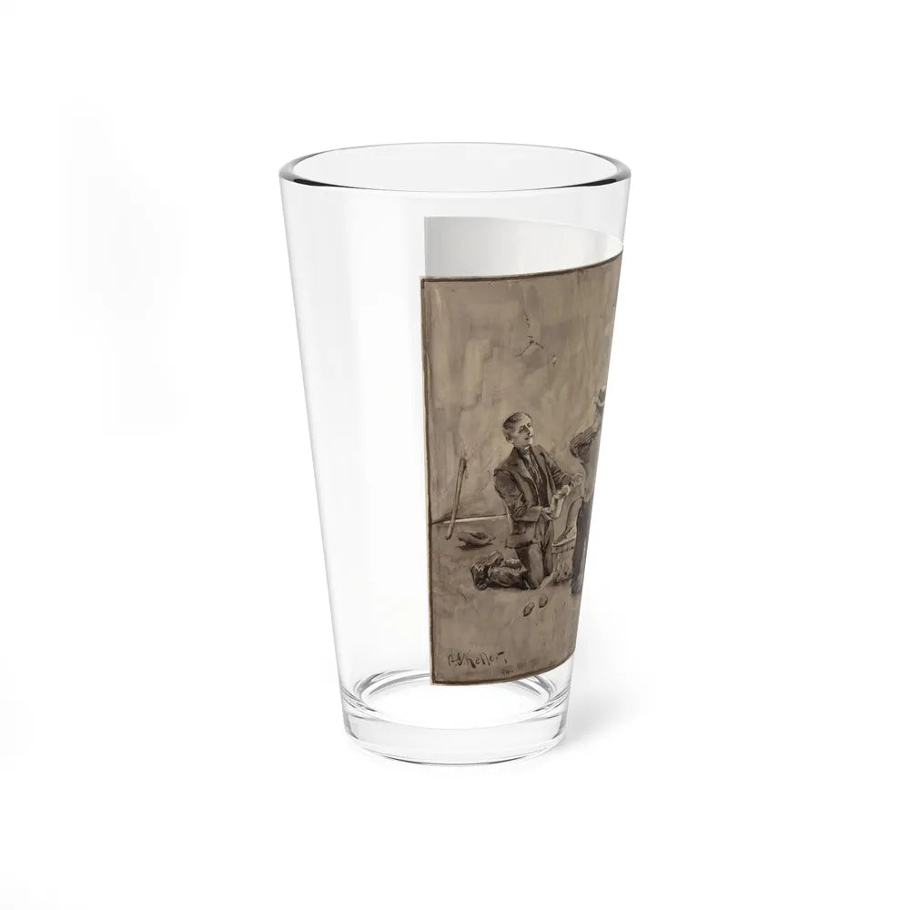 Boys and their Tents, 1894 (Magazine Illustration) Pint Glass 16oz-Go Mug Yourself