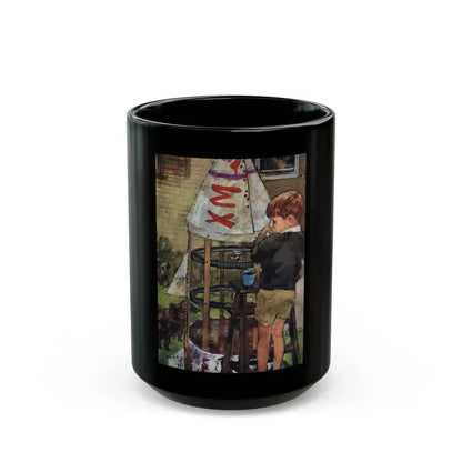 Boys Grow Up Scratched, Redbook, January 1961 - Black Coffee Mug 15oz - Go Mug Yourself